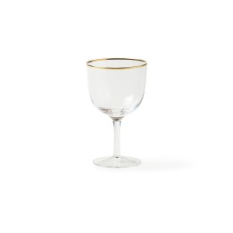 Bitossi Set di 6 bicchieri da vino trasparenti con filo oro