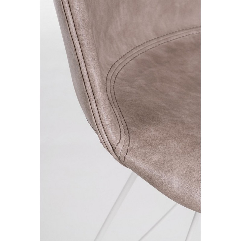 Bizzotto sedia in ecopelle beige loft dettaglio ecopelle