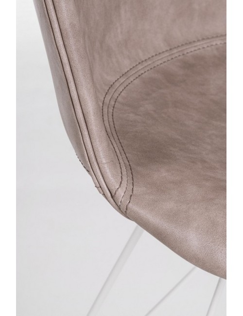 Bizzotto sedia in ecopelle beige loft dettaglio ecopelle