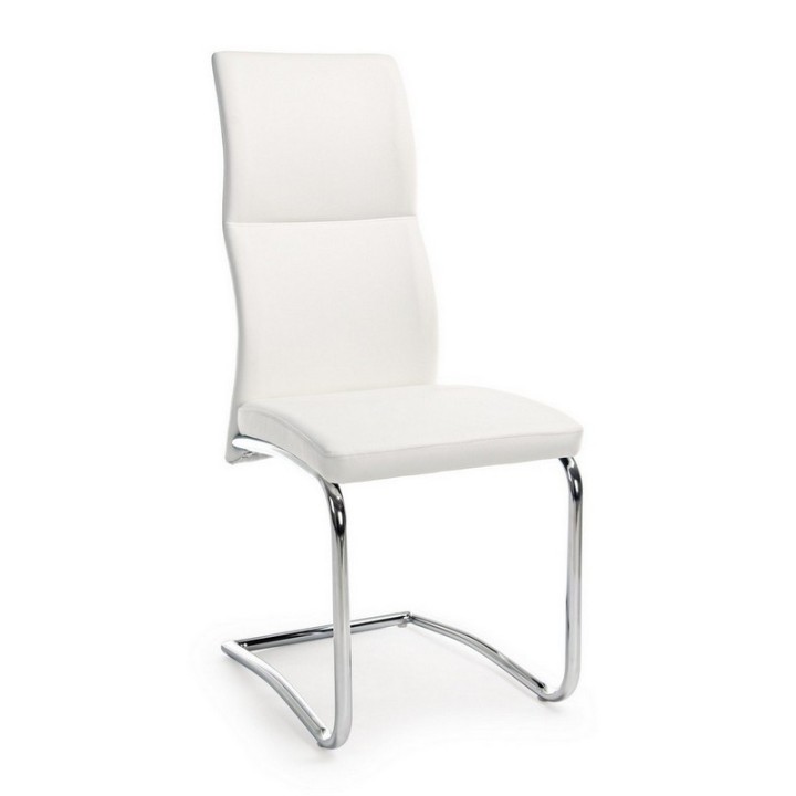 Sedia Bizzotto in ecopelle beige Thelma