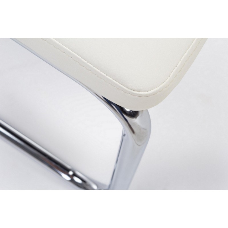 Sedia Bizzotto in ecopelle beige Thelma dettaglio gamba