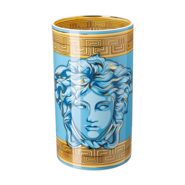 Vaso 30 cm Medusa Amplified Blue Coin Versace – Vaso in Porcellana Rosenthal