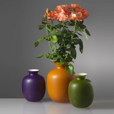 RIALTO LARGE VASO H.30 T/F DECORO AMARANTO DE' MED 2