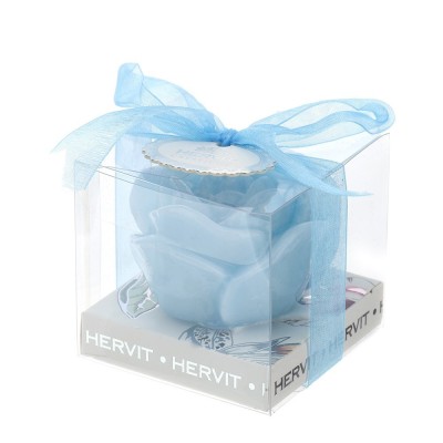 Hervit Candela rosa laccata blu 3 cm