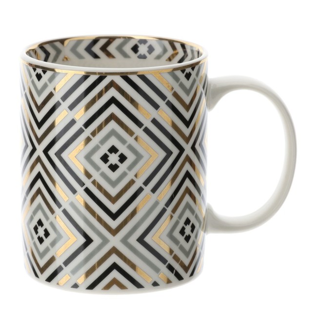 Hervit Mug rombi porcellana Marrakech h 10cm Hervit Mug rombi porcellana Marrakech h 10cm