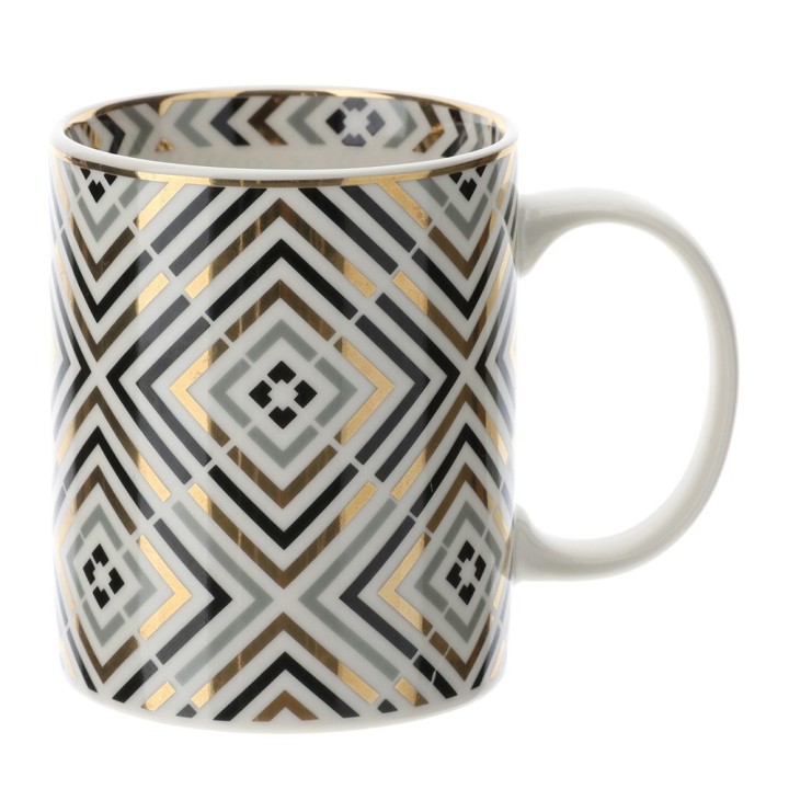 Hervit Mug rombi porcellana Marrakech h 10cm
