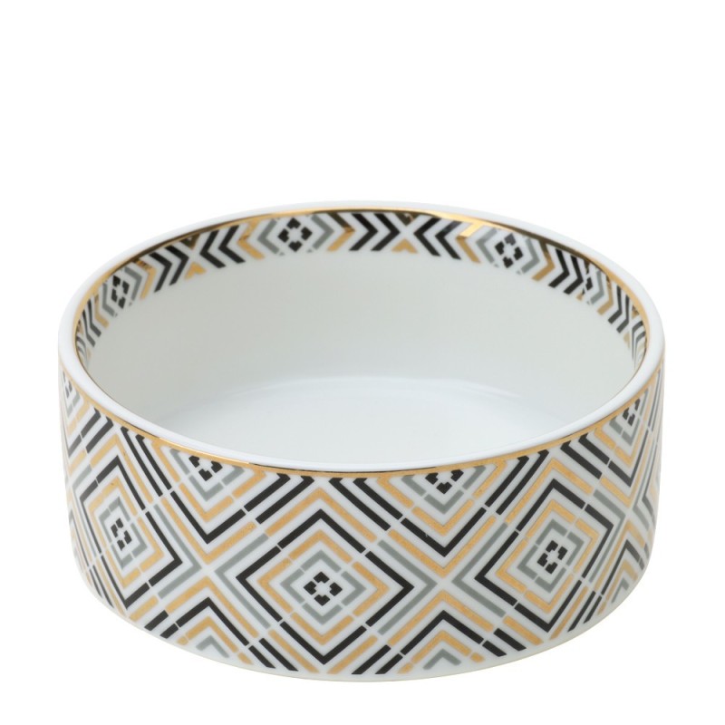 Ciotola in porcellana Hervit Marrakech con design a rombi Ø 13 cm
