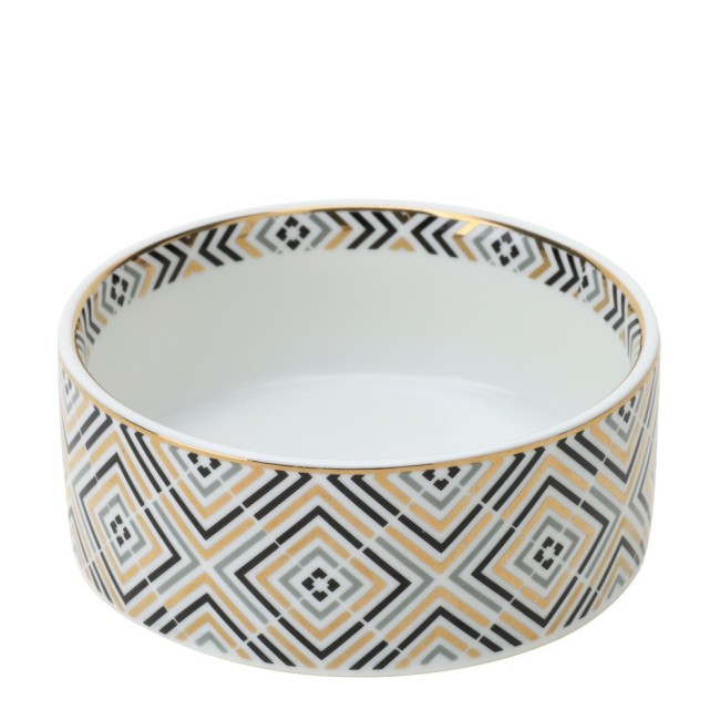 Ciotola in porcellana Hervit Marrakech con design a rombi Ø 13 cm