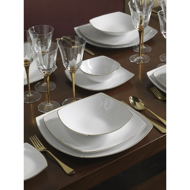 Servizio Piatti 40 Pezzi Venus Gold Line in...