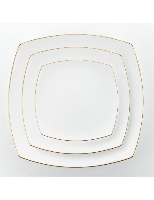 Servizio Piatti 40 Pezzi Venus Gold Line in Porcellana Bianca e Oro – Weissestal