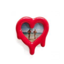 Seletti Melted Heart rosso specchio 30 × 35 cm
