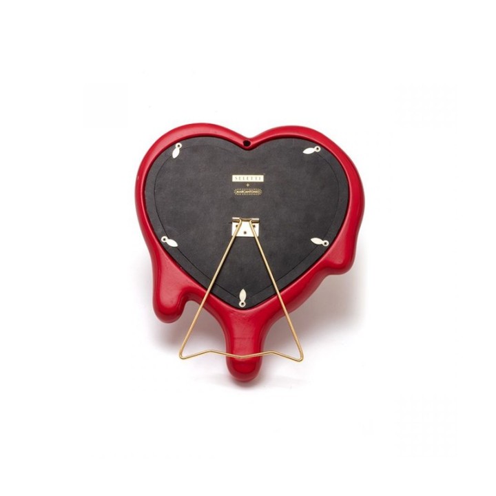Seletti Melted Heart rosso specchio 30 × 35 cm