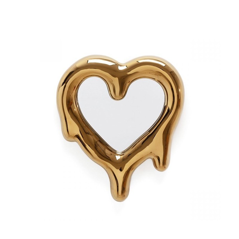 Melted Heart Gold | Specchio con Cornice a...
