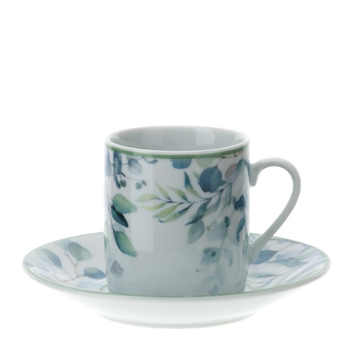 Hervit Set 6 tazzine caffè in porcellana 9x5 cm