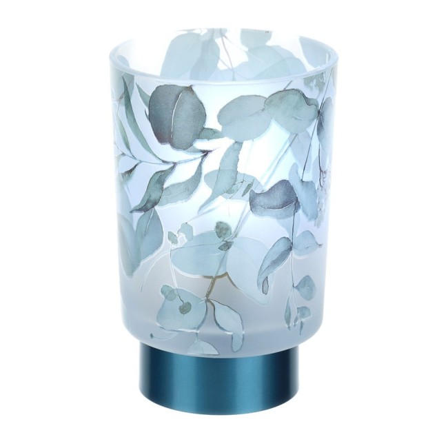LAMPADA VETRO BOTANIC BLU DIA.10X15CM