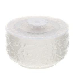 Hervit Contenitore porcellana Romance bianco 10x6 cm