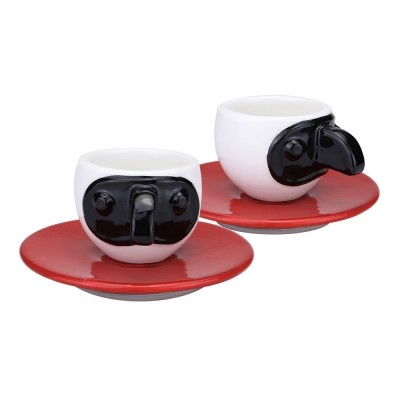 COPPIA DI TAZZINE CAFFE' PULCINELLA