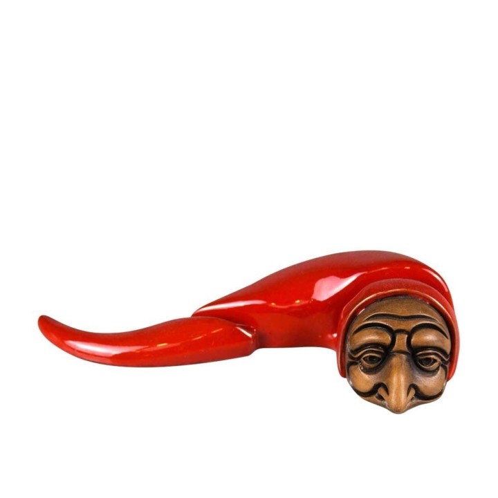 Macrì Portaposta corno rosso con Pulcinella