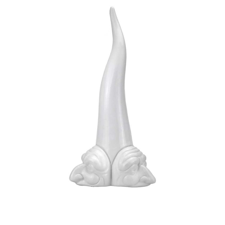 Macrì Corno bianco con tre facce alto 25 cm