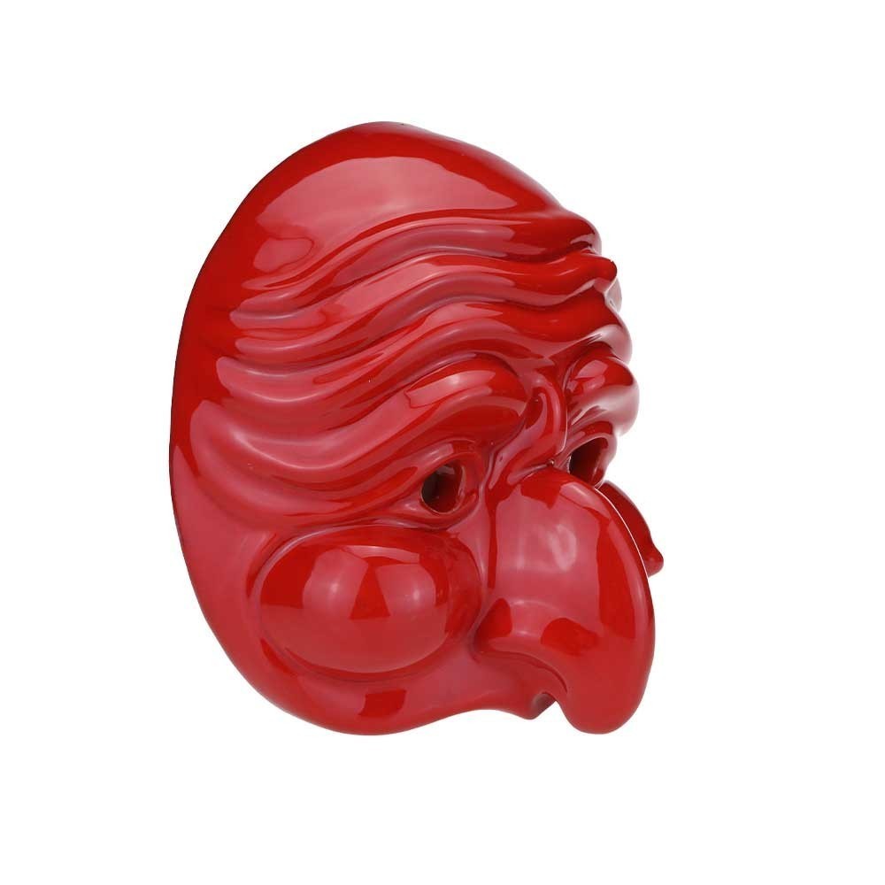 Macrì maschera di Pulcinella rossa media H18,5cm