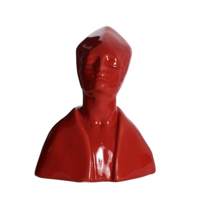 Scultura Portafortuna San Gennaro Rosso Macrì in...