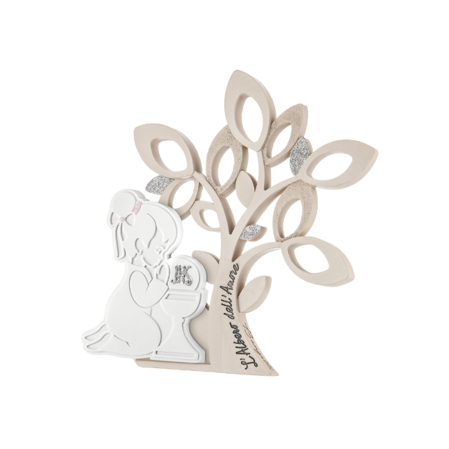 Bongelli Preziosi Albero bimba comunione nocciola 14x17 cm Bongelli Preziosi Albero bimba comunione nocciola 14x17 cm