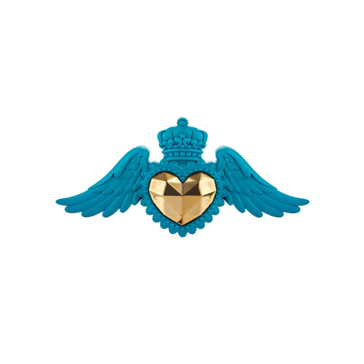Bongelli Preziosi Ex voto cuore ali blu e oro