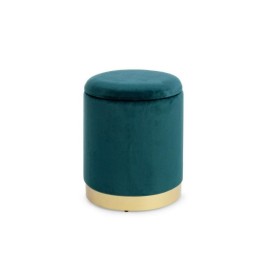 Bizzotto Pouf contenitore Polina blu piccolo Ø 31,5 cm