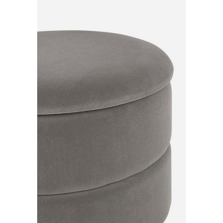 Bizzotto Sgabello contenitore Pavlina grigio scuro Ø 37,5 cm