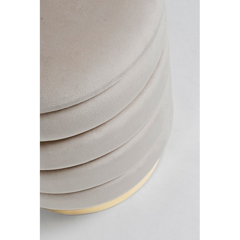 POUF CONTENITORE DARINA BEIGE  PICCOLO
