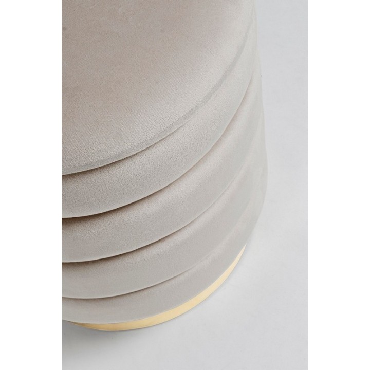 Bizzotto Pouf contenitore Darina beige piccolo Ø 36 cm