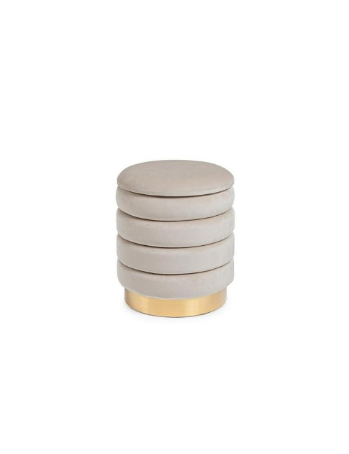 Pouf Contenitore Darina Beige Bizzotto Piccolo Ø36xH38 cm
