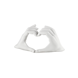 Bongelli Preziosi Scultura Mani Cuore bianca 19 × 10 cm