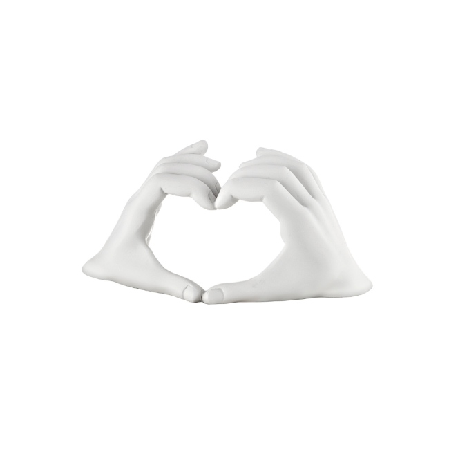 MANI CUORE 19X10 BIANCA SENZA BASE