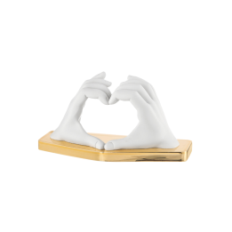 Bongelli Preziosi Scultura Mani Cuore con base oro 16 × 9 cm