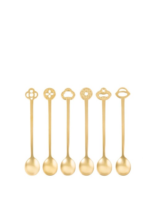 Sambonet set cucchiaini oro Party Oriental 6 pezzi - 52649G02 Sambonet set cucchiaini oro Party Oriental 6 pezzi - 52649G02