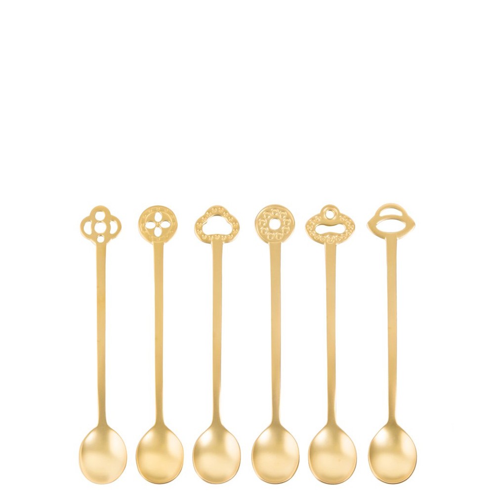 Sambonet set cucchiaini oro Party Oriental 6 pezzi - 52649G02