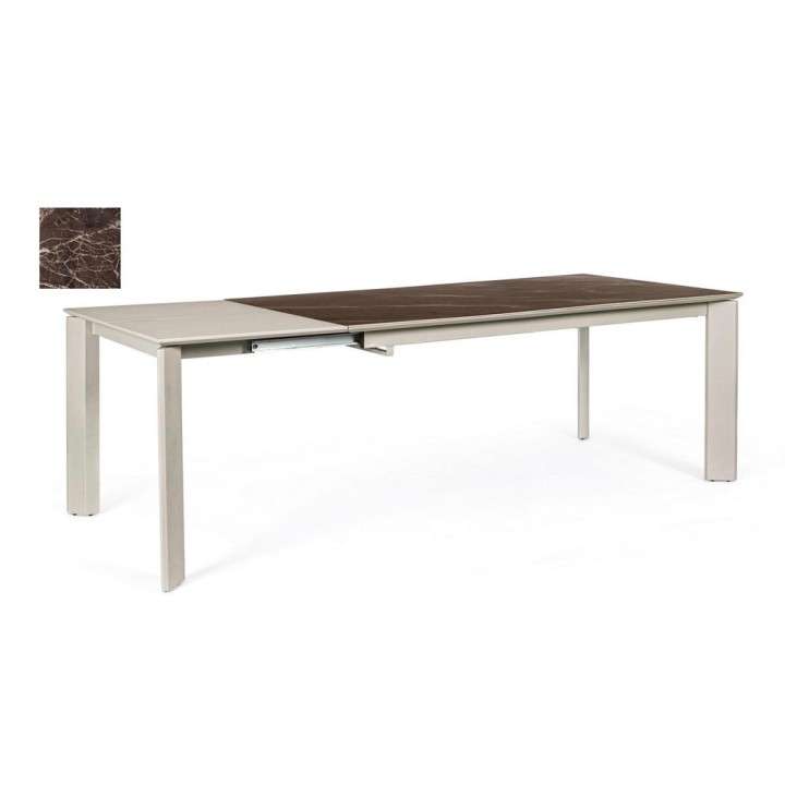 Bizzotto Tavolo allungabile Briva marrone tortora 160-220 cm