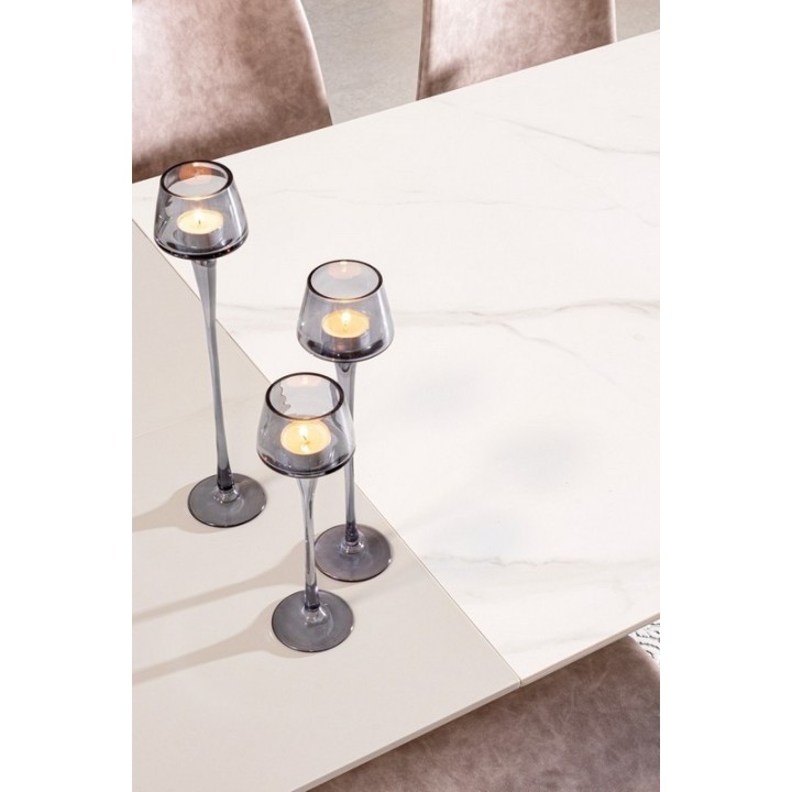 Bizzotto Tavolo allungabile Briva bianco grigio 160-220 cm