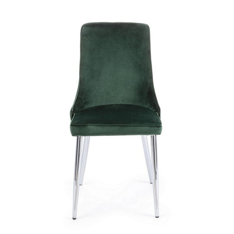 SEDIA CORINNA VELLUTO VERDE SCURO