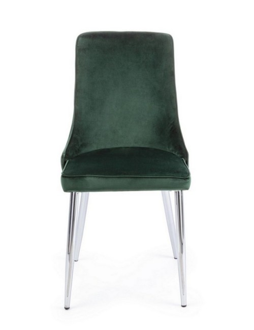 SEDIA CORINNA VELLUTO VERDE SCURO