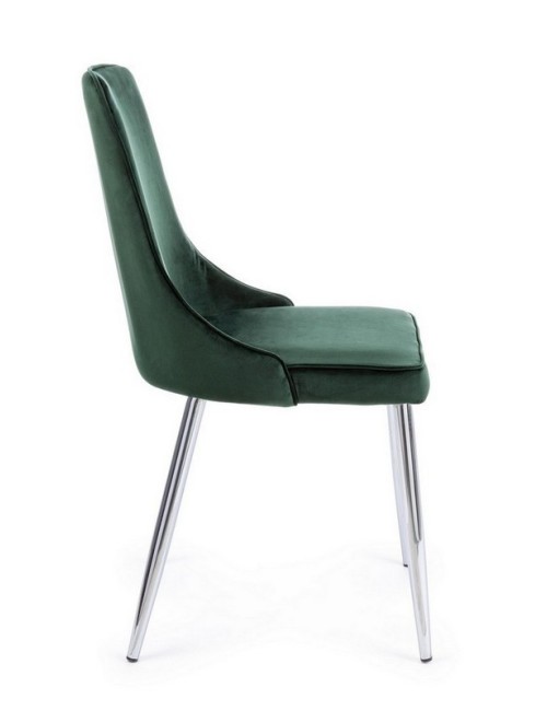 SEDIA CORINNA VELLUTO VERDE SCURO