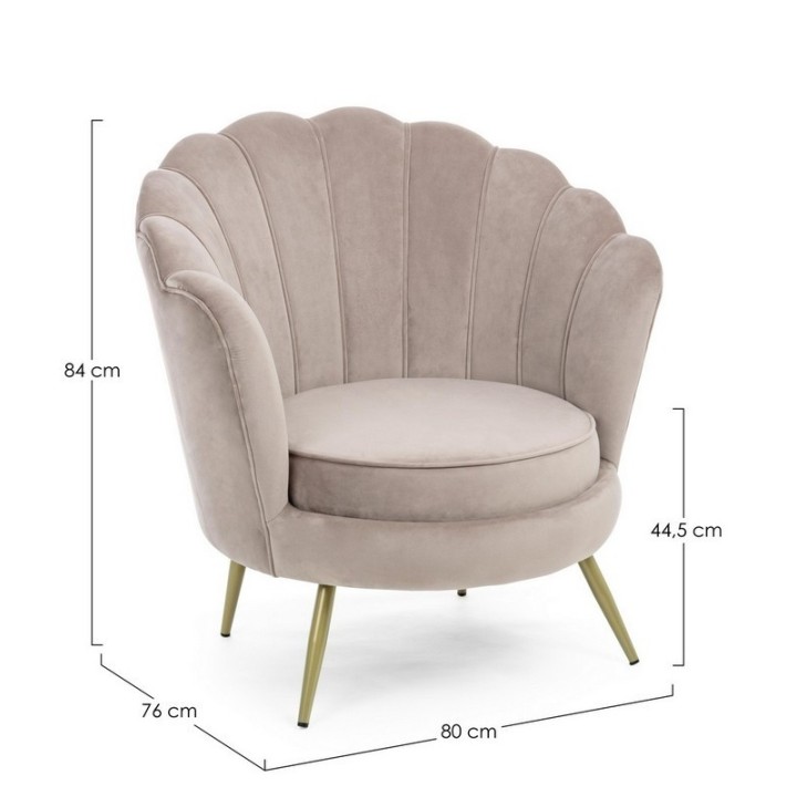 Bizzotto Poltrona Giliola grigio chiaro