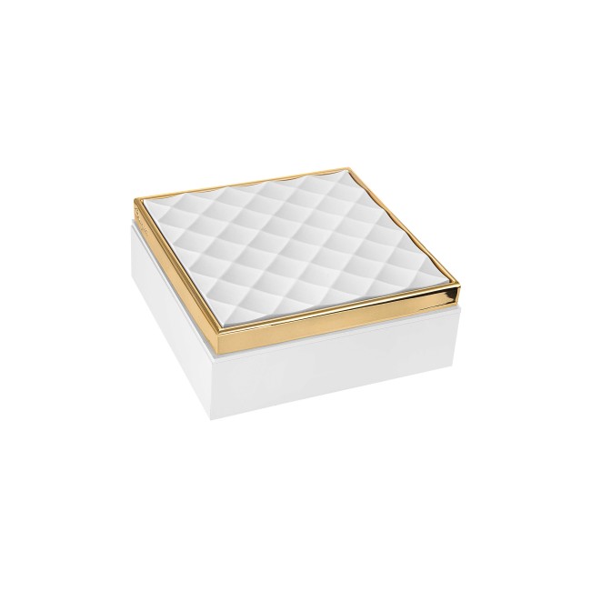 COFANETTO 17X17 BIANCO/ORO