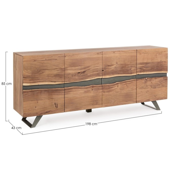 Bizzotto Credenza Aron a 4 ante 198 × 43 cm
