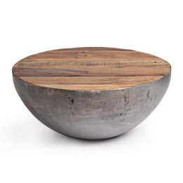 Bizzotto Tavolino Lancaster grigio Ø 70 cm