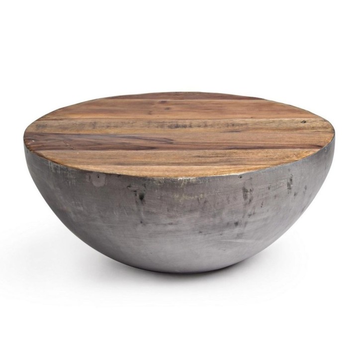 Bizzotto Tavolino Lancaster grigio Ø 70 cm