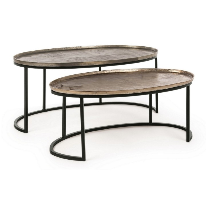 Bizzotto Tavolino ovale Amira X26 piccolo 85 × 49 cm