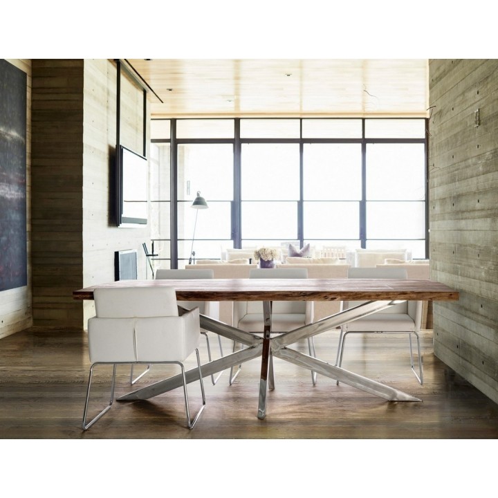 Bizzotto Tavolo Arkansas in legno di acacia 220 × 100 cm