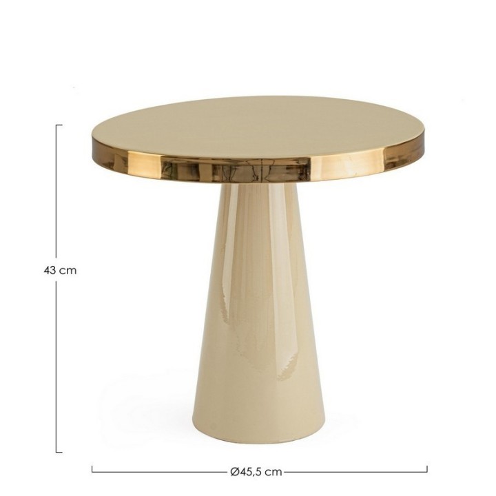 Bizzotto Tavolino Nandika avorio Ø 45,5 cm